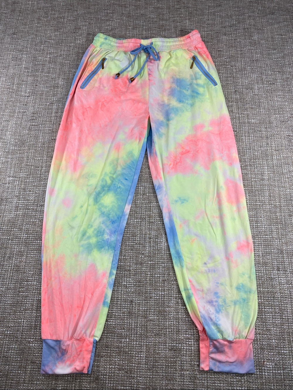 Tie-Dye Jogger Pants in Pastel Multicolor